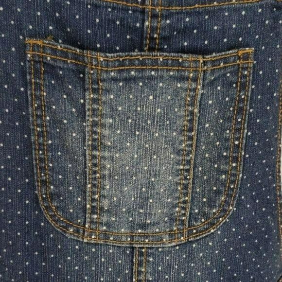 L.e.i LEI polka dot denim Jean size large overalls Coveralls - Picture 5 of 7